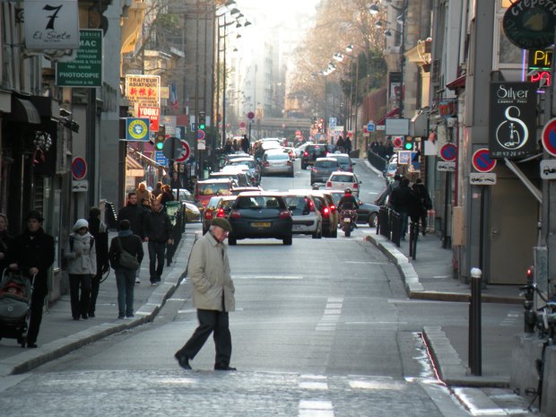  la rue Saint-Jacques en compression